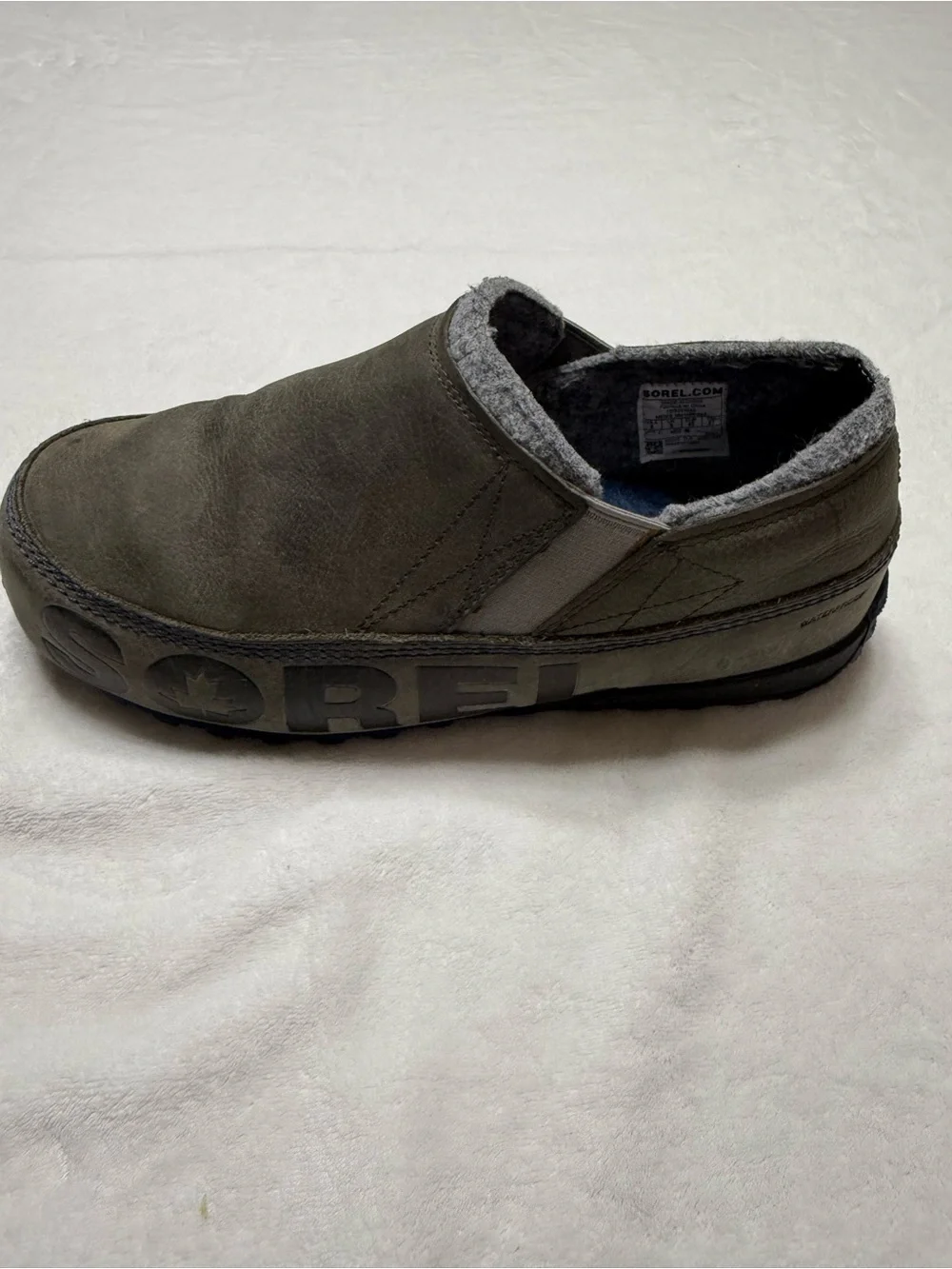 Sorel Men's Fairbanks Olive Green Suede Slip-On Loafers